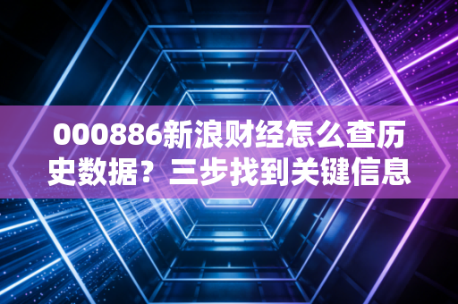 000886新浪财经怎么查历史数据？三步找到关键信息