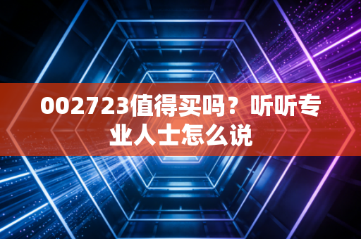 002723值得买吗？听听专业人士怎么说