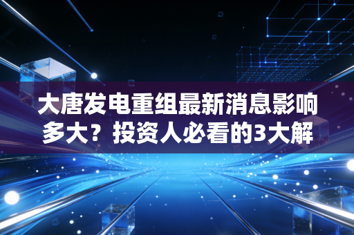 大唐发电重组最新消息影响多大？投资人必看的3大解析！