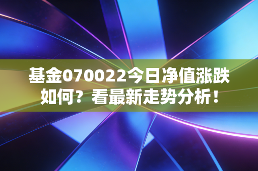 基金070022今日净值涨跌如何？看最新走势分析！