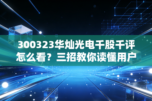 300323华灿光电千股千评怎么看？三招教你读懂用户真实评价