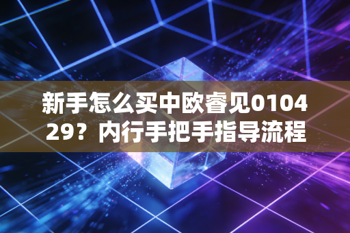 新手怎么买中欧睿见010429？内行手把手指导流程