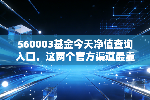 560003基金今天净值查询入口，这两个官方渠道最靠谱
