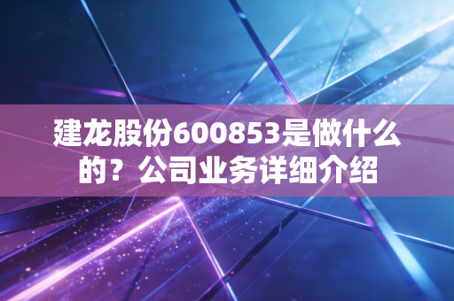建龙股份600853是做什么的？公司业务详细介绍