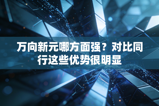 万向新元哪方面强？对比同行这些优势很明显