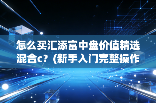 怎么买汇添富中盘价值精选混合c？(新手入门完整操作步骤)