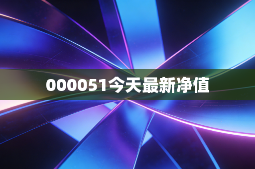 000051今天最新净值