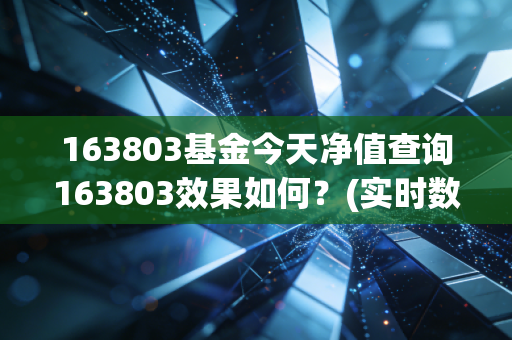 163803基金今天净值查询163803效果如何？(实时数据解析提升收益！)