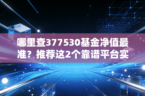 哪里查377530基金净值最准？推荐这2个靠谱平台实时获取
