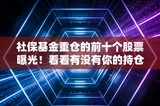 社保基金重仓的前十个股票曝光！看看有没有你的持仓