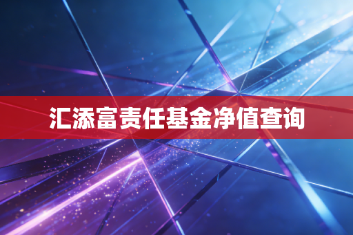 汇添富责任基金净值查询