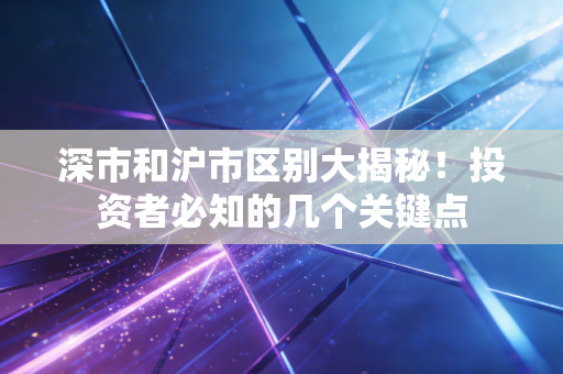 深市和沪市区别大揭秘！投资者必知的几个关键点