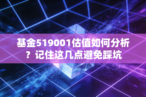 基金519001估值如何分析？记住这几点避免踩坑