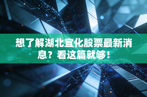 想了解湖北宜化股票最新消息？看这篇就够！
