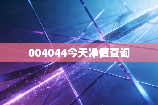 004044今天净值查询