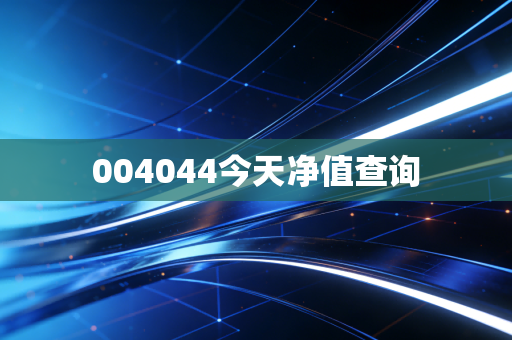 004044今天净值查询