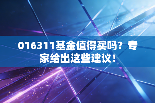 016311基金值得买吗？专家给出这些建议！