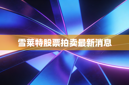 雪莱特股票拍卖最新消息