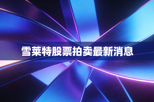 雪莱特股票拍卖最新消息