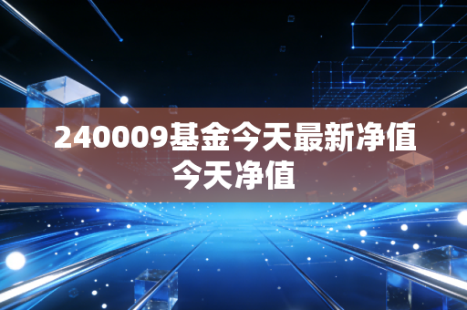 240009基金今天最新净值今天净值