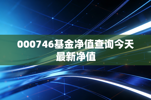 000746基金净值查询今天最新净值