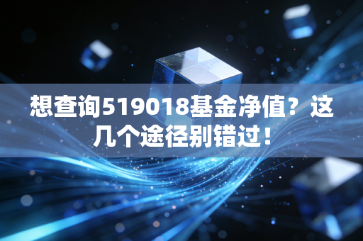 想查询519018基金净值？这几个途径别错过！