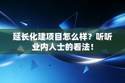延长化建项目怎么样？听听业内人士的看法！