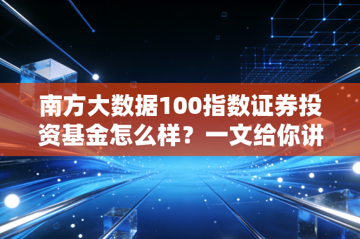 南方大数据100指数证券投资基金怎么样？一文给你讲清！