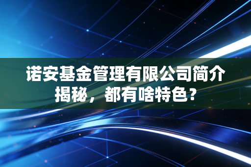 诺安基金管理有限公司简介揭秘，都有啥特色？