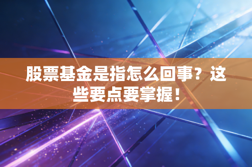 股票基金是指怎么回事？这些要点要掌握！