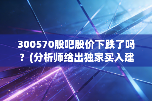 300570股吧股价下跌了吗？(分析师给出独家买入建议)