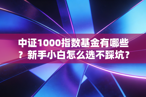 中证1000指数基金有哪些？新手小白怎么选不踩坑？