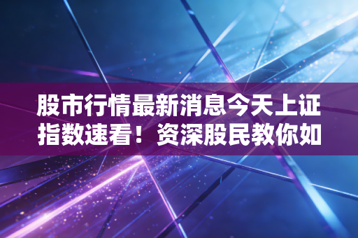 股市行情最新消息今天上证指数速看！资深股民教你如何操作！