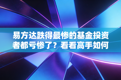 易方达跌得最惨的基金投资者都亏惨了？看看高手如何操作！
