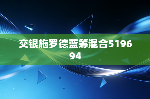 交银施罗德蓝筹混合519694