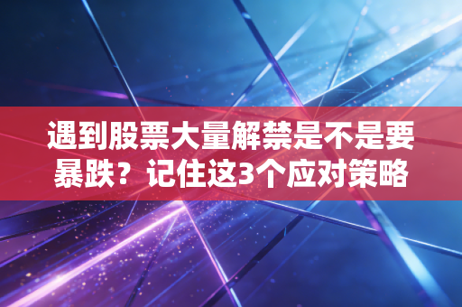 遇到股票大量解禁是不是要暴跌？记住这3个应对策略很重要！