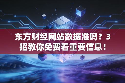 东方财经网站数据准吗？3招教你免费看重要信息！