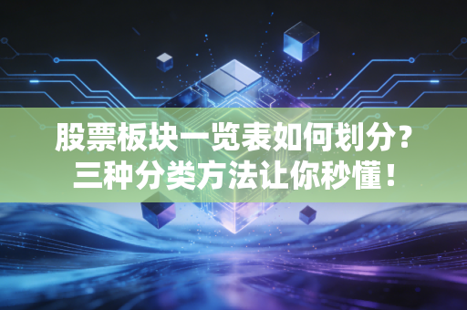 股票板块一览表如何划分？三种分类方法让你秒懂！