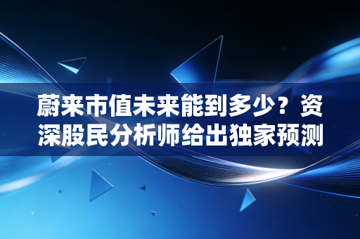 蔚来市值未来能到多少？资深股民分析师给出独家预测！