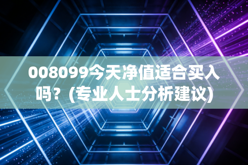 008099今天净值适合买入吗？(专业人士分析建议)