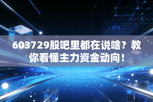 603729股吧里都在说啥？教你看懂主力资金动向！