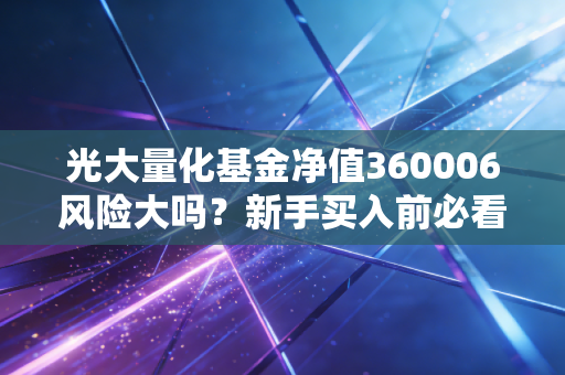 光大量化基金净值360006风险大吗？新手买入前必看指南