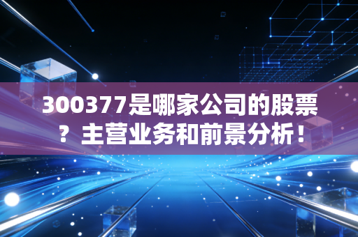 300377是哪家公司的股票？主营业务和前景分析！