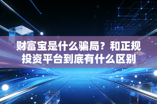 财富宝是什么骗局？和正规投资平台到底有什么区别