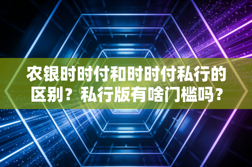 农银时时付和时时付私行的区别？私行版有啥门槛吗？