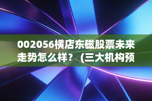 002056横店东磁股票未来走势怎么样？ (三大机构预测投资价值)