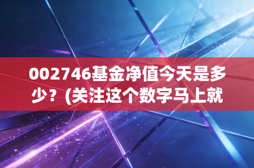 002746基金净值今天是多少？(关注这个数字马上就能看到最新价)