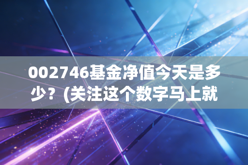 002746基金净值今天是多少？(关注这个数字马上就能看到最新价)