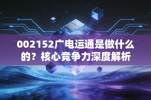 002152广电运通是做什么的？核心竞争力深度解析