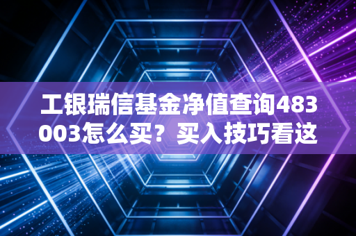 工银瑞信基金净值查询483003怎么买？买入技巧看这里！